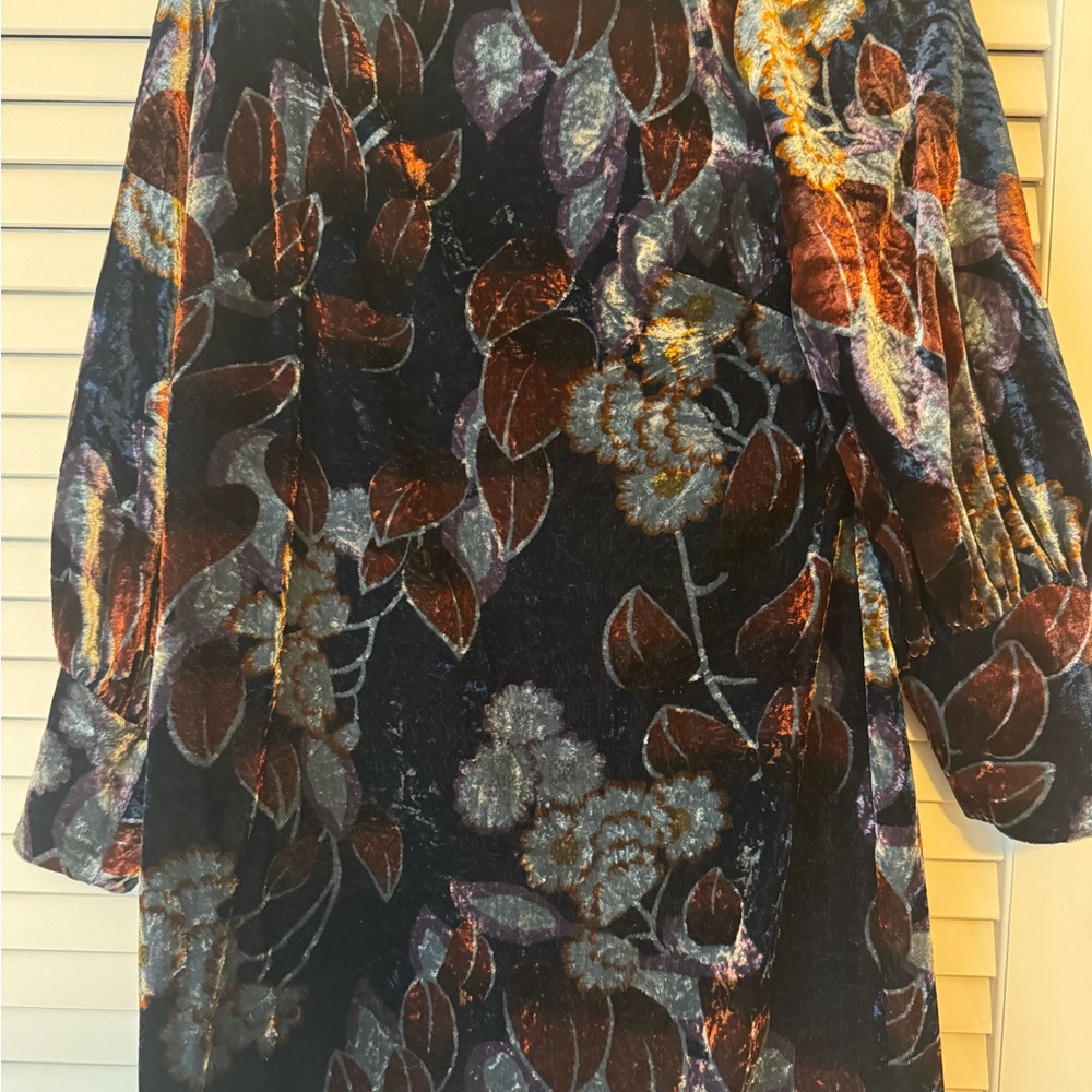 Ann Taylor Velvet Dress with Rich Tones